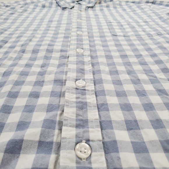 J Crew Flex Shirt Men Large Gray Gingham Slim Fit Stretch Casual Button Down - Picture 3 of 14